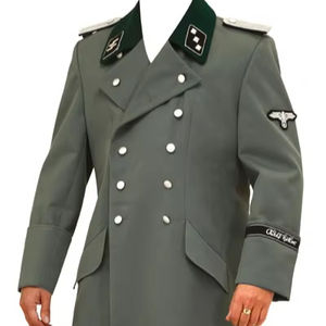 Tunique et pantalon en tissu de laine vert unisexe, uniforme tactique allemand gris champêtre avec service OEM et logo, style formel ACU - Product Image 1