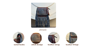 Nouveau haute qualité 2025 tendance Turquoise botte point en cuir véritable frange sac à bandoulière Western bohème peau de vache femmes sac à main - Product Image 3