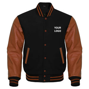 Chaqueta Varsity para Hombre MOVA TEXTILES con Diseño de Parches |   Chaqueta de Béisbol Tipo Bomber de Lana, Transpirable y Resistente al Viento - Product Image 1