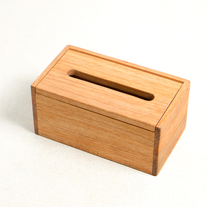 Caja de pañuelos de madera con logo impreso personalizado, de alta calidad y a la moda, artesanía natural, producto en oferta. - Product Image 1