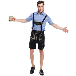 Auténtico traje de Lederhosen alpinos para hombre – Atuendo alemán para el Oktoberfest con cuero de alta calidad y estilo Trachten clásico - Product Image 1