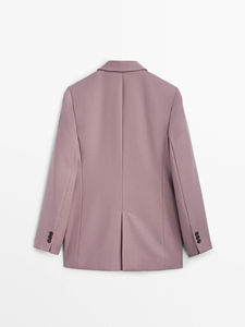 Nuevo Blazer de Terciopelo Tejido Sólido con un Solo Botón, Estilo Slim, para Mujer, Chaqueta de Traje de Manga Larga - Product Image 6