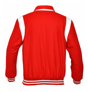 Chaqueta Varsity de Alta Calidad 100% Lana, Marca Privada, Nueva Colección de Invierno, Relleno de Algodón, Paneles de Hombro de Cuero PU, Tallas Grandes - Product Image 6