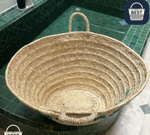 กระเป๋าชายหาดสานจากฟาง: กระเป๋าถือสไตล์โมร็อกโกทอมือ - Product Image 2