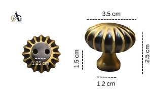 Poignée de meuble minimaliste en laiton massif, bouton de tiroir cannelé pour commode, chambre à coucher, cuisine, rangement - Product Image 3