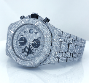 Reloj de diamantes VVS Clarity Moissanite antiguo totalmente helado de calidad superior para hombre con entrega gratuita directa del fabricante - Product Image 2