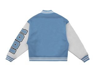 Chaqueta universitaria de lana con mangas de cuero para hombre, estilo béisbol, ideal para invierno, en oferta. - Product Image 6