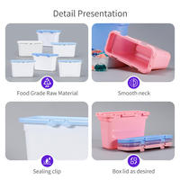 Boîte d'emballage en plastique PP pour capsules de lessive et perles parfumées, conteneur de stockage pour emballage de vente au détail
