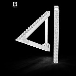 Pendientes de Aro con Diamantes en Forma de V de Oro de 14K, Joyería Fina Geométrica Moderna de Fabricante - Product Image 6