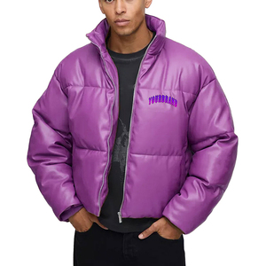 Veste d'hiver matelassée pour homme sur mesure OEM, col montant, fermeture éclair imperméable, fabrication professionnelle - Product Image 5