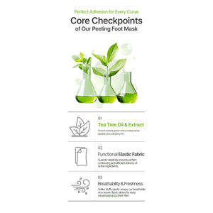 Masque pour les pieds de luxe SALM MOA, pack non tissé, exfoliant, absorption rapide, essence, réparation des talons secs, OEM ODM, soin de la peau exfoliante - Product Image 3