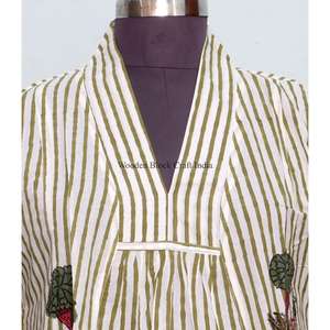 Elegante Vestido de Algodón con Estampado a Mano para Mujer, con Patrón de Costura, Talla Grande Estándar, Nueva Llegada, Ropa de Mujer, Vestido Personalizado - Product Image 3