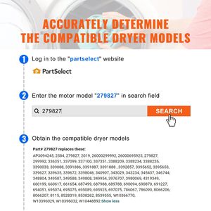 Motore per Asciugatrice Compatibile con Kenmore Whirlpool KitchenAid Roper, Sostituisce AP3094245 26000299992 33635, Ricambi per Elettrodomestici - Product Image 5
