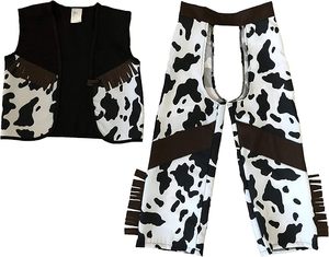 Classic Cowboy <b>Chaps</b> & Vest or Cowboy <b>Chaps</b> & Vest and Hat (Choose Style and Size) - Product Image 1