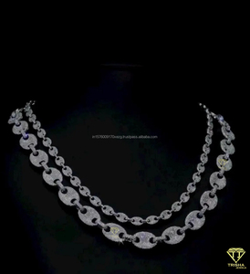 Streetwear Hip Hop Cuban Link Chain Iced Out Bling Jewelry Single Layer Men Women Moissanite Diamond <b>Statement</b> <b>Necklace</b> - Product Image 1