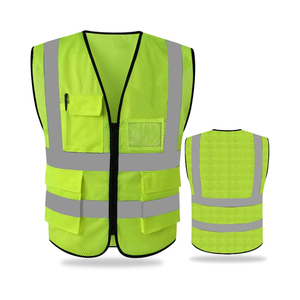 Vêtements de sécurité de qualité supérieure, gilet de travail multi-poches, vêtements de travail de sécurité, vêtements de travail colorés pour la construction, gilet en maille sans manches - Product Image 2