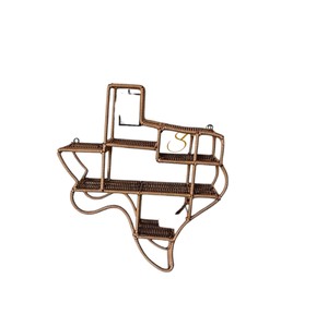 Étagère murale en rotin en forme de carte de l'État du Texas, en bambou naturel tressé, pour salon, décoration intérieure - Product Image 1