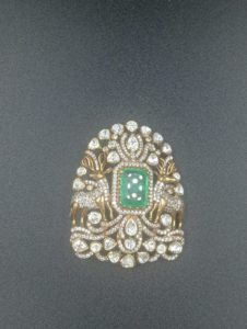 Broche de luxe en argent Amaira Jewels, motif paon, taille émeraude, diamant poire, bijoux fins unisexes, cadeau - Product Image 1