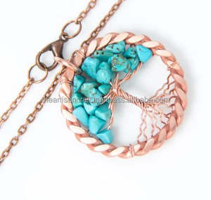 Collar de Cobre Ecológico con Forma, Diseño Moderno Hecho a Mano - Regalo de Aniversario para Mujer, Decoración de Bodas, Artesanía - Product Image 1