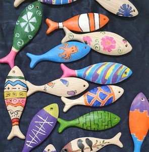Juguetes de peces de madera de Venta caliente para que los niños pinten juguetes creativos y educativos - Product Image 4