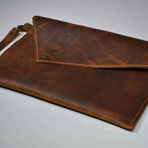 Funda de Piel Auténtica de Alta Calidad con Logotipo Personalizado para Laptop MacBook Air Pro de 13 Pulgadas LS-0299 - Product Image 1