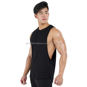 Débardeur de course sans manches pour homme personnalisé, séchage rapide, anti-rétrécissement, col rond, tricoté pour la musculation et les sports décontractés - Product Image 5