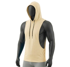 HYPEN SPORTS Chaleco con capucha unisex 100% algodón, anti-bolitas, de punto vintage, teñido anudado, personalizado, transpirable, para fitness - Product Image 5