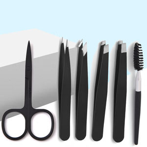 Juego de Pinzas Profesionales para Cejas de Acero Inoxidable con Punta Inclinada, Pinzas para Cejas y Pestañas - Product Image 6