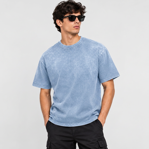 Camiseta Extra Grande Personalizada para Hombre, 100% Algodón, Estilo Vintage Lavado, Streetwear con Diseño Serigrafiado, Hombros Caídos, Corte Cuadrado - Product Image 5