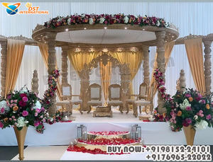 Mandap de Fibra con Aspecto de Madera para Bodas al por Mayor, Mandap de FRP con Aspecto de Madera para Bodas Gujarati del Reino Unido, Decoración de Bodas Indias, Mandap de Fibra para Florida - Product Image 6