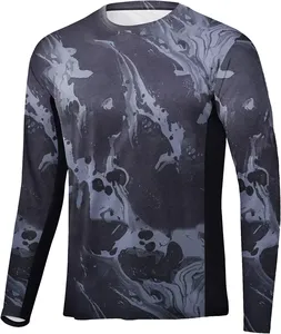 Sweat à capuche de pêche respirant à manches longues avec logo personnalisé, séchage rapide, protection UV SPF UPF 50, polyester durable, chemise de pêche pour homme - Product Image 1