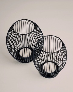 Lanternes suspendues en fer noir pour patio, jardin, balcon, décoration de mariage, fournisseur en gros, fabricant de décoration intérieure - Product Image 1