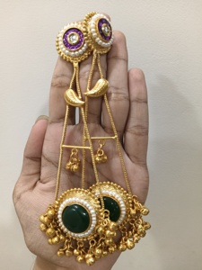 Pendientes Ghungroo de Cachemira de Primera Calidad, Pendientes Tradicionales Indios, Perfectos para Bodas, Fiestas y Ocasiones Festivas - Product Image 1