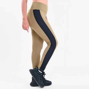 Pantalones de Yoga para Mujer, 100% Algodón, Cintura Elástica, Leggings Modernos de Dos Colores, Elegantes, Transpirables, Sin Costuras, con Contraste - Product Image 3