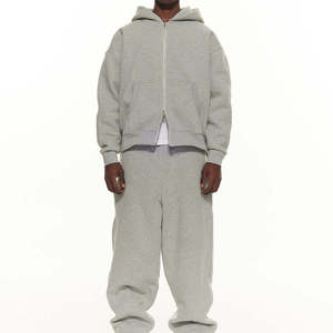 Ensemble survêtement homme hiver en coton épais : sweat à capuche et pantalon assorti – Confortable et décontracté pour le streetwear - Product Image 1