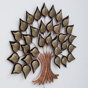 Metal Tree <b>Wall</b> Art with Multicolour <b>Leaves</b> Modern <b>Wall</b> Hanging <b>Decor</b> for Living Room Bedroom Office Hotel Home Interiors - Product Image 2
