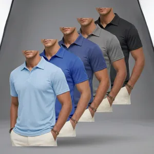 Comfortable Mens Polo <b>Shirt</b> High Quality Cotton Plain Solid Embroidered <b>Half</b> <b>Sleeve</b> <b>T</b> <b>Shirt</b> for Men Casual Wear Business - Product Image 2
