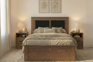 Cadre de lit king size artisanal haut de gamme en bois massif, pied de lit sculpté à la main, lit en bois sculpté à la main avec mobilier de chambre à coucher de luxe - Product Image 4