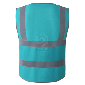 Chaleco de Seguridad Reflectante de Alta Visibilidad con Bolsillos con Cremallera, Ropa de Trabajo para Hombre, Ropa Exterior Informal en Colores Naranja, Amarillo y Verde - Product Image 2