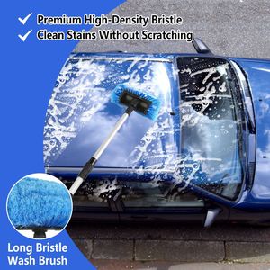 ชุดอุปกรณ์ทำความสะอาดรถยนต์ 5 ชิ้น ประกอบด้วย ผ้าไมโครไฟเบอร์แบบนุ่มพร้อมด้ามจับยาวถอดได้ขนาด 61 นิ้ว แปรงถูพื้น ผ้าเช็ดกระจก ที่ปัดฝุ่น และอุปกรณ์ทำความสะอาดล้อ - Product Image 4