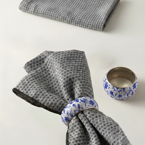 Anneaux de serviette en laiton émaillé multicolores faits à la main, forme ronde, pour décoration de table de mariage et de fête, vente en gros, exportateur, en vrac - Product Image 4