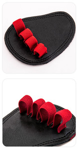 Custom Logo Weight Lifting Wrist Support Gym Fitness Palm Grips Anti Slip Workout Hand Grips Deadlift Training Pads Natural - Product Image 2