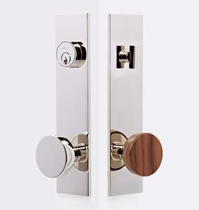 Poignée de porte double en acier inoxydable noir tendance pour meubles et maison, personnalisable avec fonction passage et confidentialité - Product Image 5