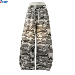 Top Trending Men's <b>Winter</b> Sport Pants Customized Men's Camo Sports Pants 100% Polyester Breathable Loose Wide Leg Mid Waist - Product Image 2