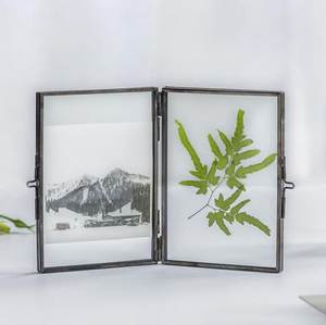 Customized Horizontal Home Decor Glass & Metal Hanging Picture <b>Frame</b> for Wall Decoration,with 2 Sides Glass Picture <b>Frame</b> - Product Image 3
