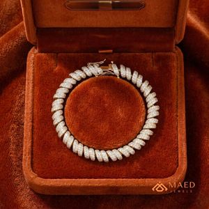 Pulsera de Cadena Fina con Moissanita Dorada, Joyería de Moda para Uso Diario, Regalo para Hombres y Mujeres, Estilo Los Ángeles - Product Image 5