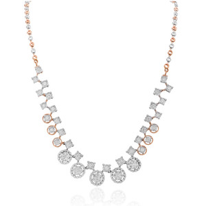 B2B Bulk 14KT White Gold <b>Necklace</b> 27.800g Elegant Continuous Diamond Cut Pattern <b>Statement</b> Choker Fine Jewelry Factory Outlet - Product Image 4