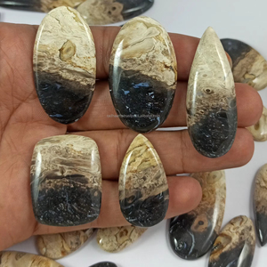 Wholesale Bulk Price Supply Hand Polished Plum Root Agate Cabochons Flat Stones Crystals Natural Necklace Jewelry Making - Product Image 6