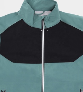 Chaqueta Acolchada Unisex con Bloques de Color, Cierre Completo, Cuello Alto, Cortavientos, Informal, para Exteriores, Resistente a la Intemperie - Product Image 2