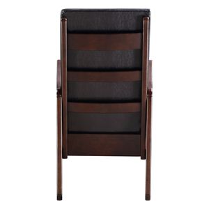 Poltrona a dondolo marrone scuro ed espresso con braccioli, elegante mobile per soggiorno - Product Image 4